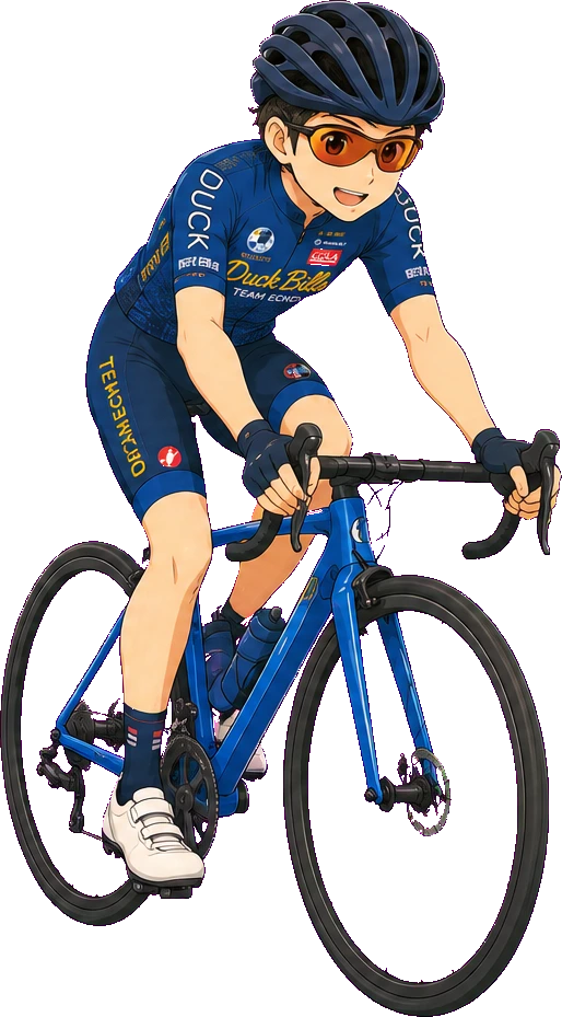 自転車に乗るこうだいくん